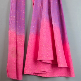 Indian cotton skirt Sanganeri print pink and purple