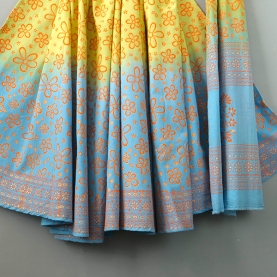 Indian printed cotton skirt