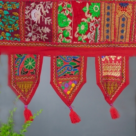 Indian cotton vaner wall Toran patchwork