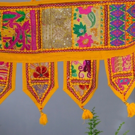 Toran décoration indienne pour porte Patchwork