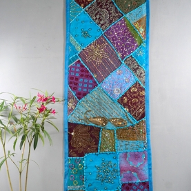 Tissu mural indien artisanal Patchwork