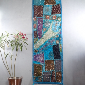 Tissu mural indien artisanal Patchwork