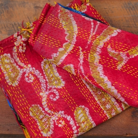 Indian handcrafted silk table runner