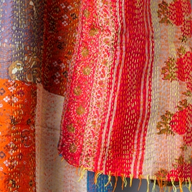 Indian handcrafted silk table runner