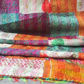 Indian handcrafted silk table runner