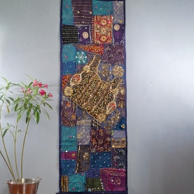 Tissu mural indien artisanal Patchwork