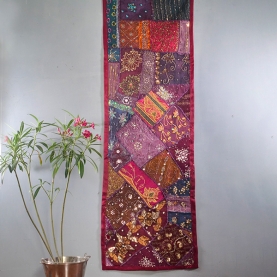 Tissu mural indien artisanal Patchwork