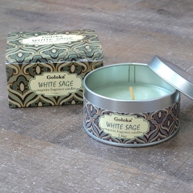 Indian scented candle White sage 70g