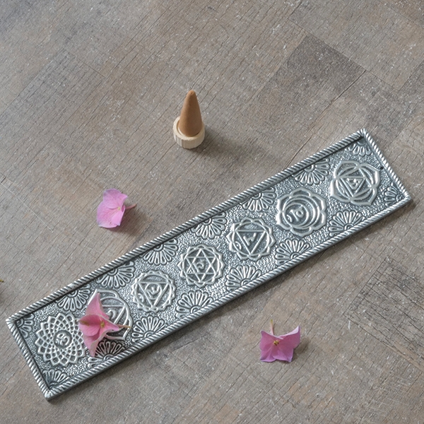 Indian Incense stick stand metal 7 Chakras