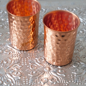 Indian traditional copper glass Hammered L9