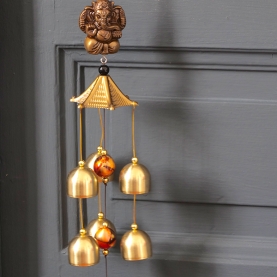 Hindu god Ganesh wind chime with bells