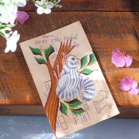 Indian ancient postcard Squirrel painting