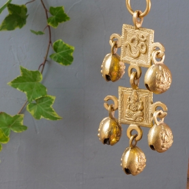 Carillon indien en bronze avec 5 clochettes