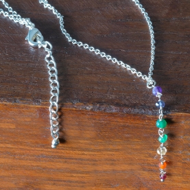 Indian metal necklace with 7 chakra