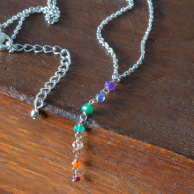 Indian necklace with 7 chakra stones