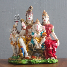 Indian hindu gods Shiva Parivar statue for temple