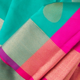 Indian saree green and pink