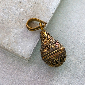 Pendentif indien en métal chantant doré