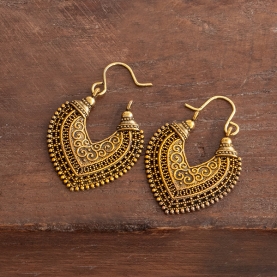 Indian earrings ethnic jewel golden design