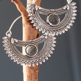 Indian ethnic earrings silver color