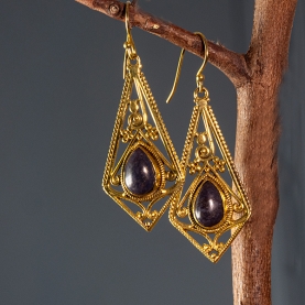 Indian ethnic earrings golden color