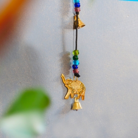 Indian wind chime with elephants