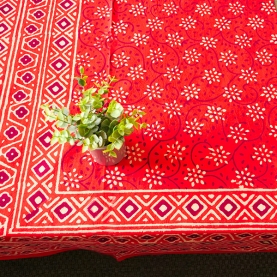 Nappe indienne imprimée