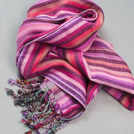 Indian shawl or scarf cotton pink