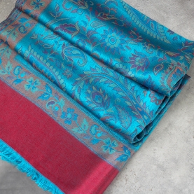 Indian Jamawar cotton scarf