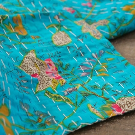 Dessus de lit indien Kantha artisanal