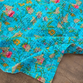 Indian cotton bed cover Kantha