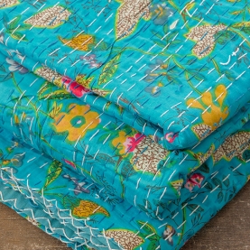 Indian cotton bed cover Kantha