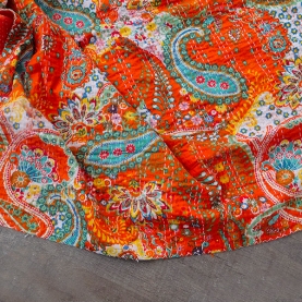 Indian handcrafted bed cover Kantha