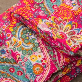 Dessus de lit indien Kantha artisanal