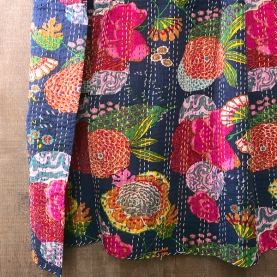 Dessus de lit indien en coton Kantha