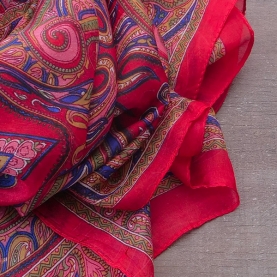 Foulard indien artisanal en soie