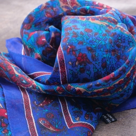 Foulard indien en soie artisanal