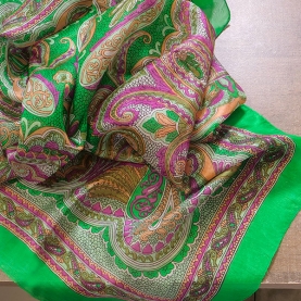 Indian square silk scarf