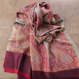 Indian embroidered cotton stole