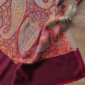 Indian embroidered cotton scarf