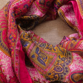 Indian silk scarf fashion