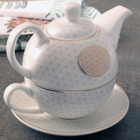 Porcelain teapot Flower of Life design 400ml