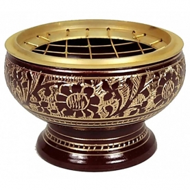 Traditional Indian brass incense burner