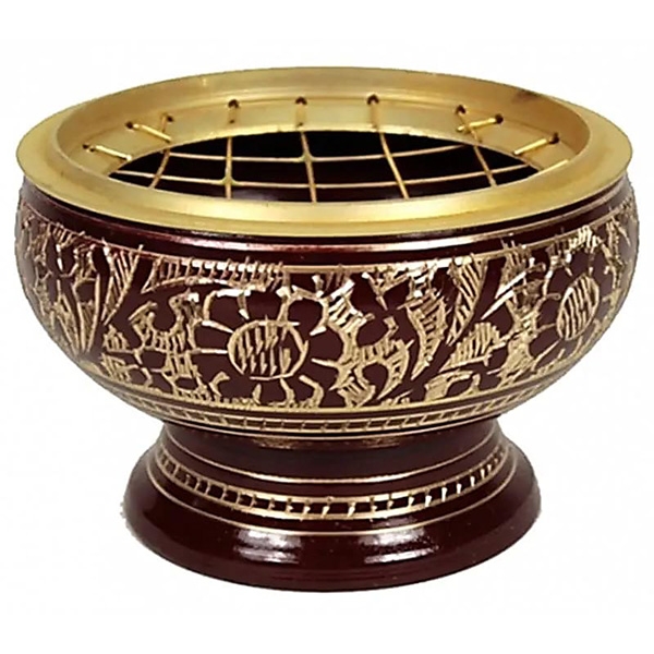 Traditional Indian brass incense burner