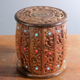 Indian wooden handcrafted money box