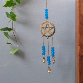 Carillon indien en laiton Pentacle 3 clochettes