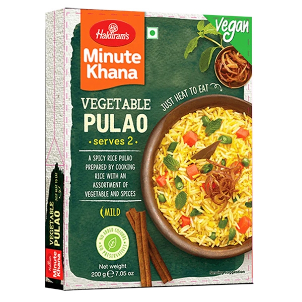 Indian vegetable Pulao rice dish 200g