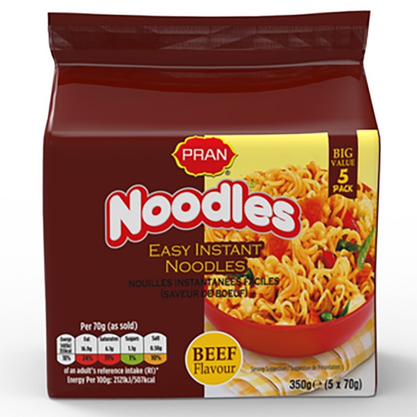 Easy instant noodles beef flavour x5