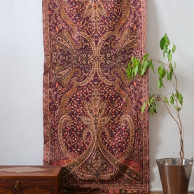 Indian woven wall hanging Mangoes purple and orange