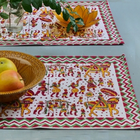 Indian cotton table mats